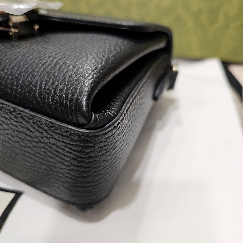 (客戶已訂購勿選)Gucci 風琴包(黑荔枝.梯形款)-17