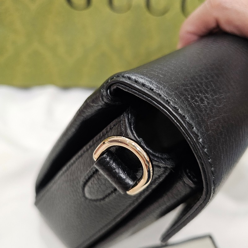 (客戶已訂購勿選)Gucci 風琴包(黑荔枝.梯形款)-19