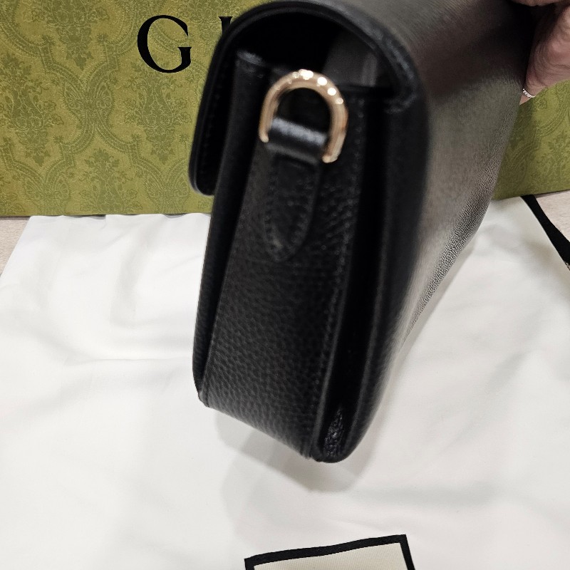 (客戶已訂購勿選)Gucci 風琴包(黑荔枝.梯形款)-21