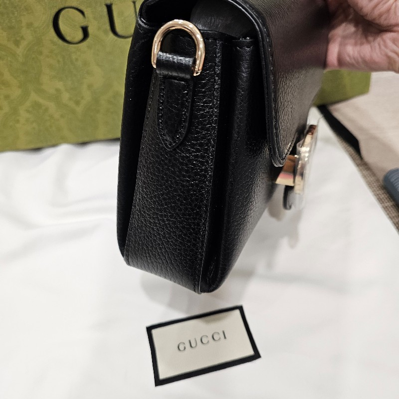 (客戶已訂購勿選)Gucci 風琴包(黑荔枝.梯形款)-22