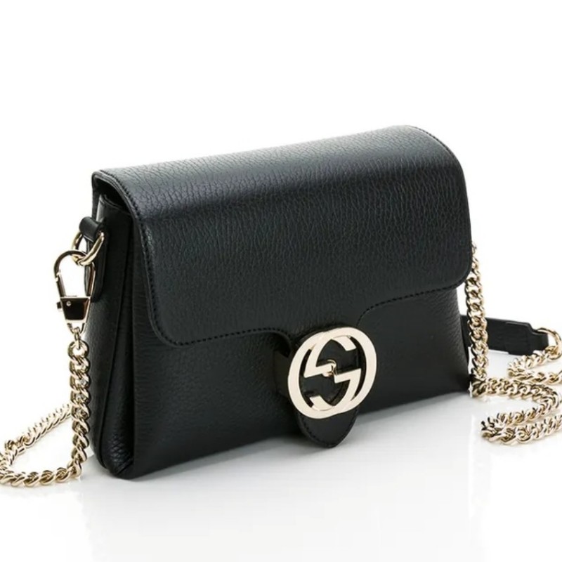 (客戶已訂購勿選)Gucci 風琴包(黑荔枝.梯形款)-1