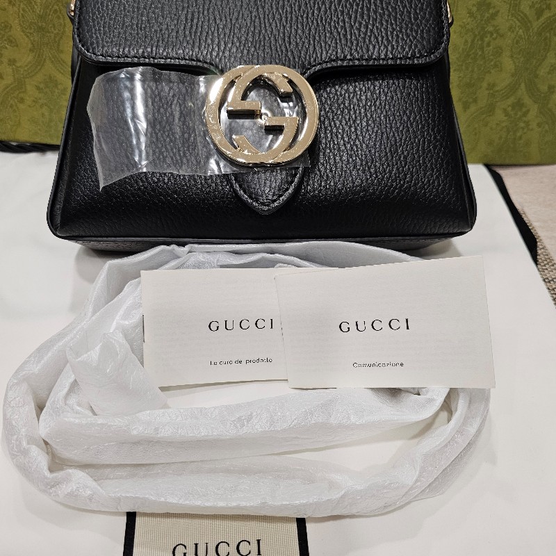 (客戶已訂購勿選)Gucci 風琴包(黑荔枝.梯形款)-3