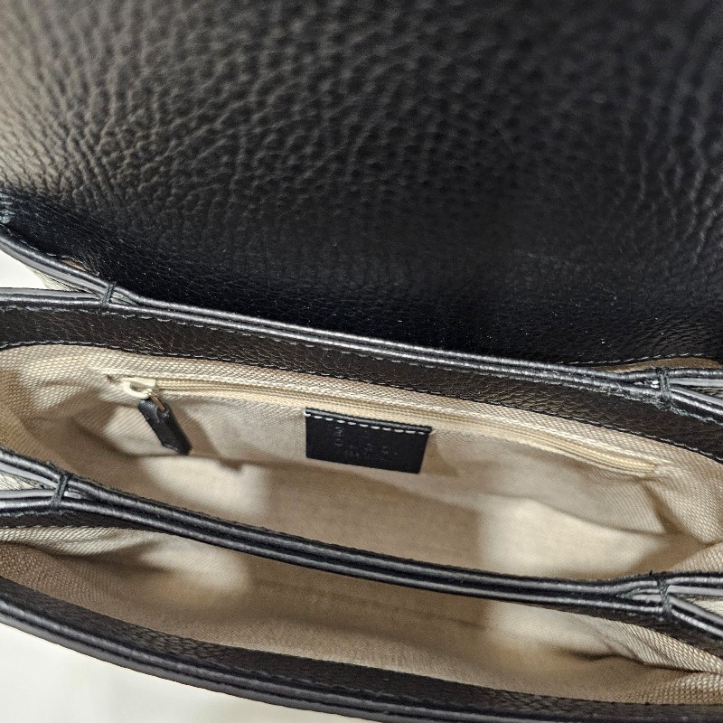 (客戶已訂購勿選)Gucci 風琴包(黑荔枝.梯形款)-4