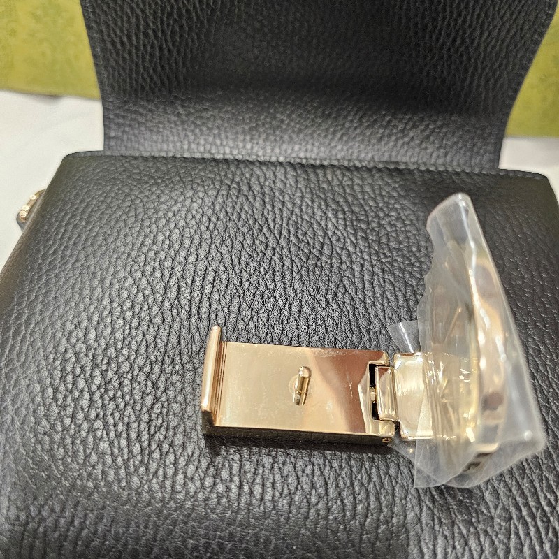 (客戶已訂購勿選)Gucci 風琴包(黑荔枝.梯形款)-7