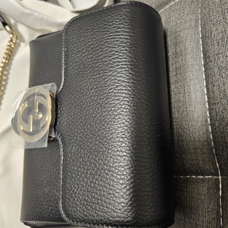 (客戶已訂購勿選)Gucci 風琴包(黑荔枝.梯形款)-14