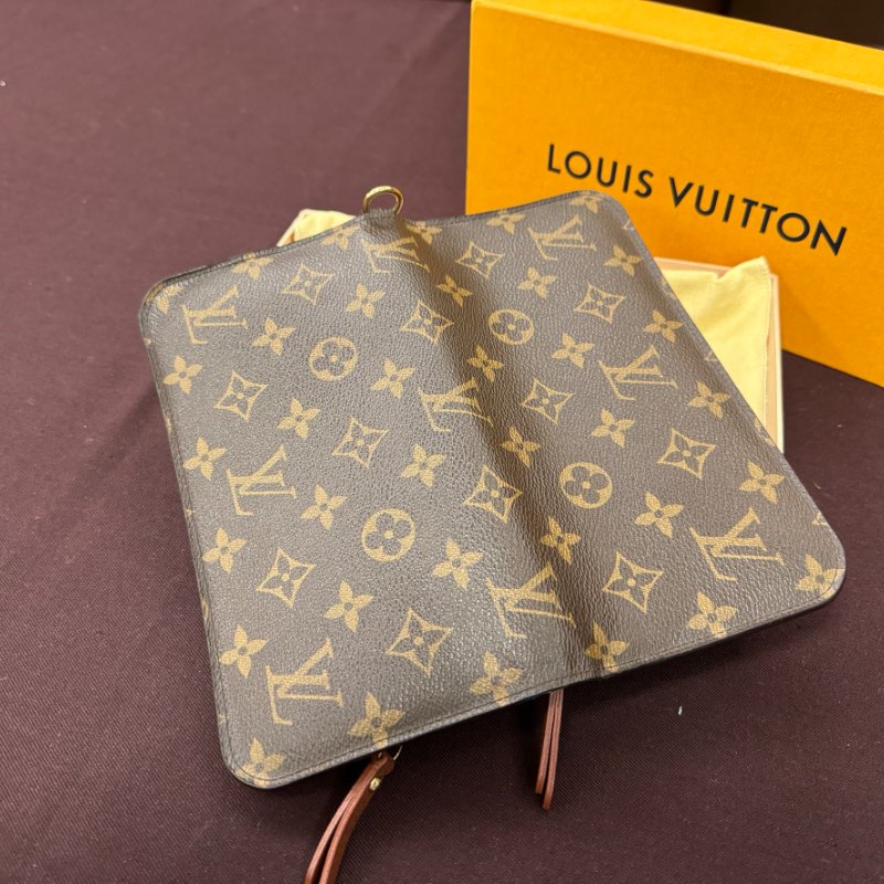 【99新】LV經典Monogram Insolite造型長夾老花長款手拿包錢包-4