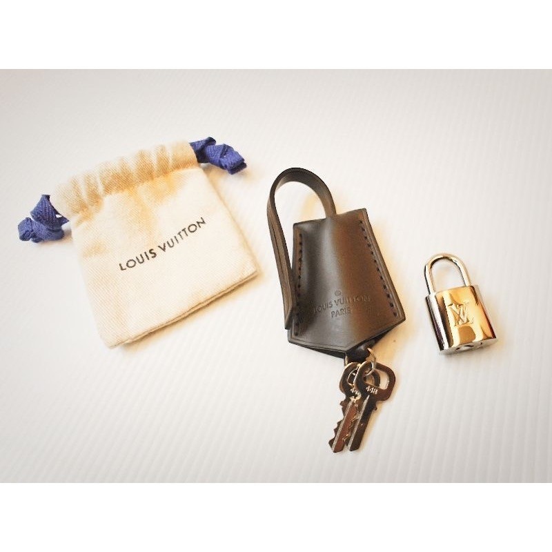 路易威登LOUIS VUITTON LV行李箱鎖 真皮吊牌(已售出)-4