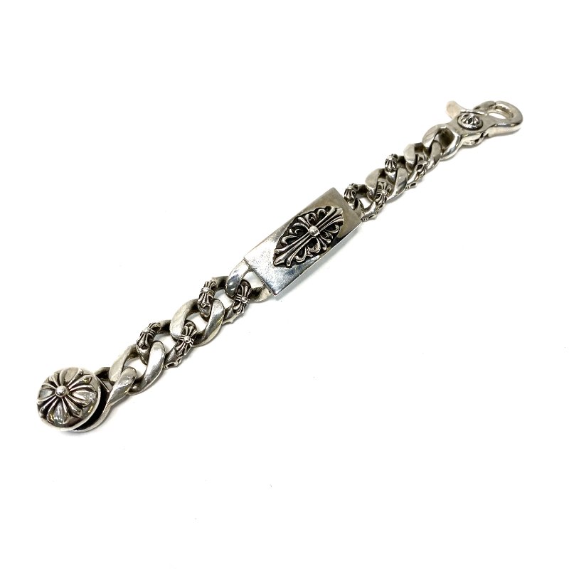 △ Chrome Hearts 克羅心 Floral Cross 925 Sterling Silver Fancy Chain Bracelet 925純銀花十字手鏈 - 247007425-4