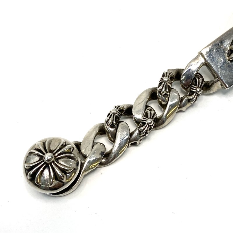 △ Chrome Hearts 克羅心 Floral Cross 925 Sterling Silver Fancy Chain Bracelet 925純銀花十字手鏈 - 247007425-5