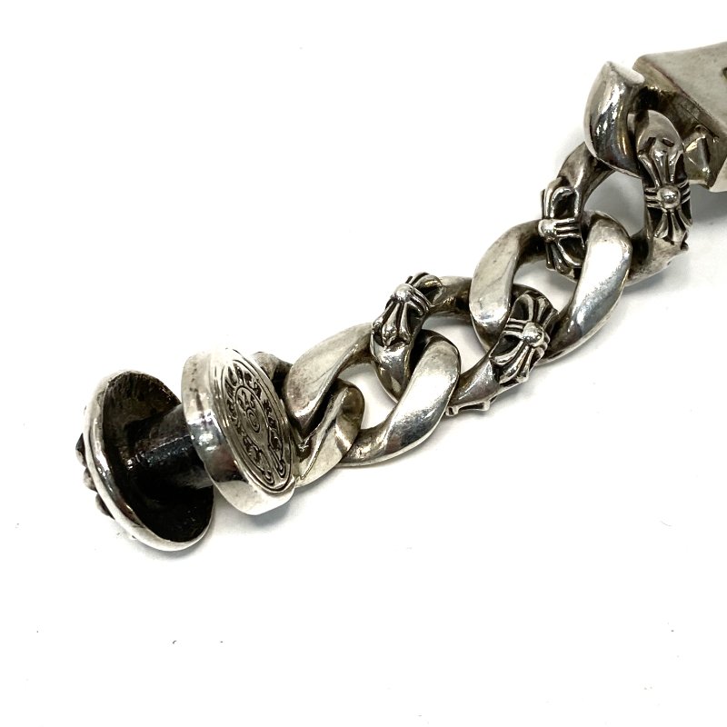 △ Chrome Hearts 克羅心 Floral Cross 925 Sterling Silver Fancy Chain Bracelet 925純銀花十字手鏈 - 247007425-8