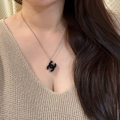 CHANEL壓克力雙色項鍊