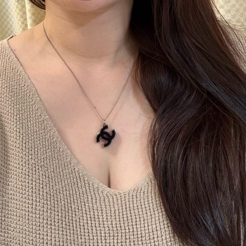 CHANEL壓克力雙色項鍊-0