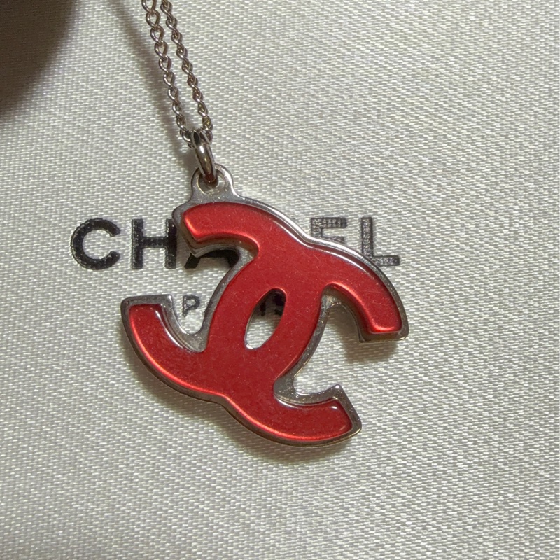 CHANEL壓克力雙色項鍊-8