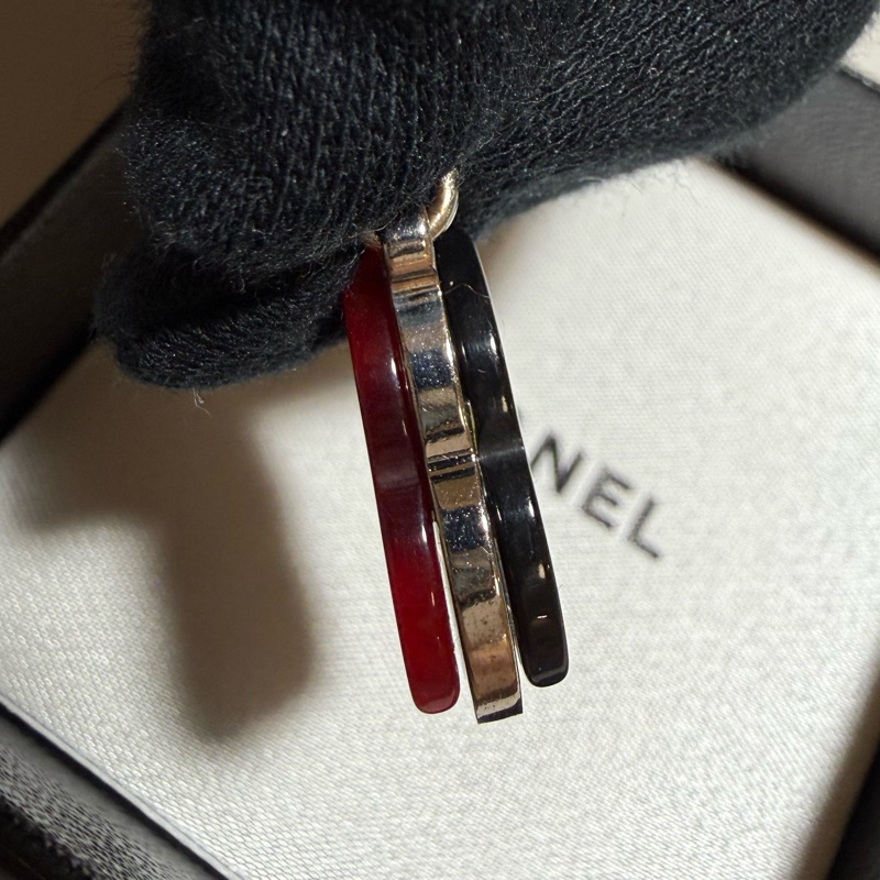 CHANEL壓克力雙色項鍊-9