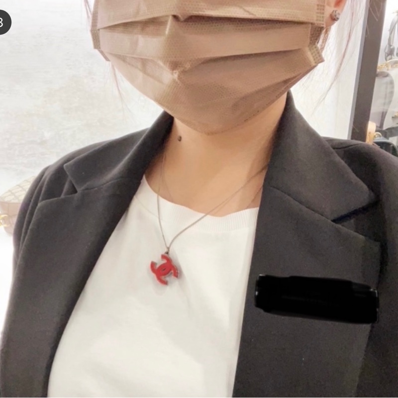 CHANEL壓克力雙色項鍊-14