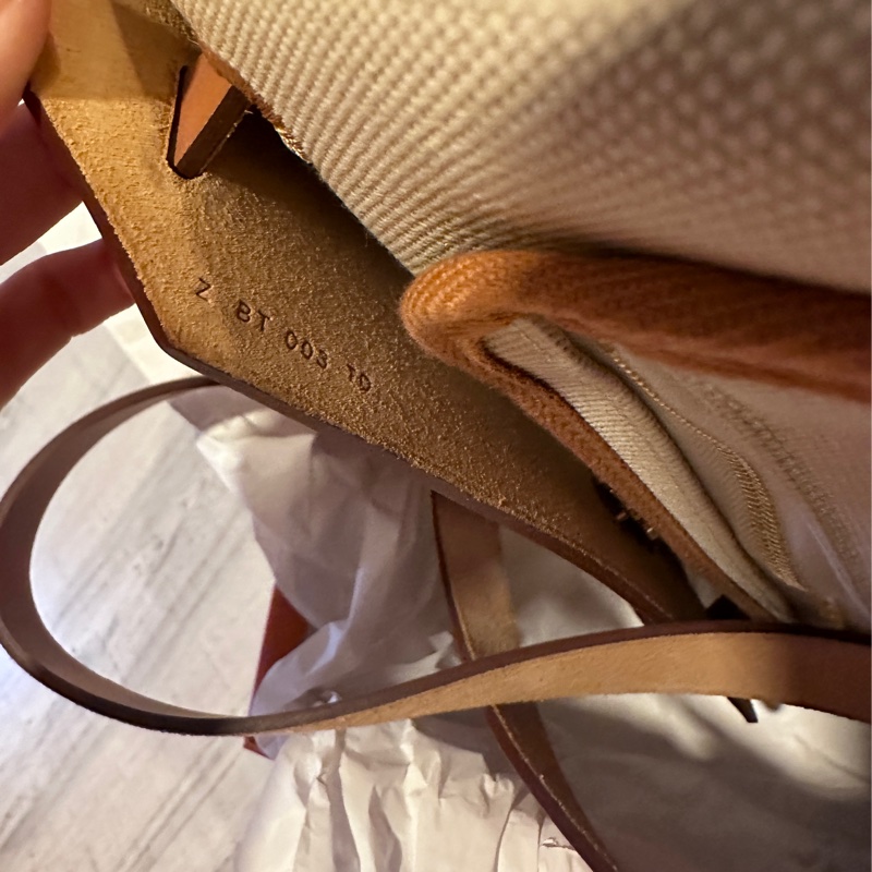 二手真品 Hermes 愛馬仕 Herbag 31 金棕金 冰川白-20