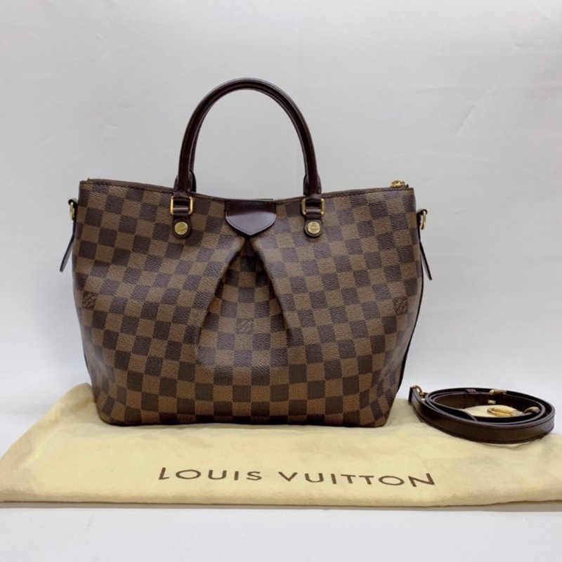 LV Louis Vuitton Siena MM 棋盤格 斜背包 可側背手提-0