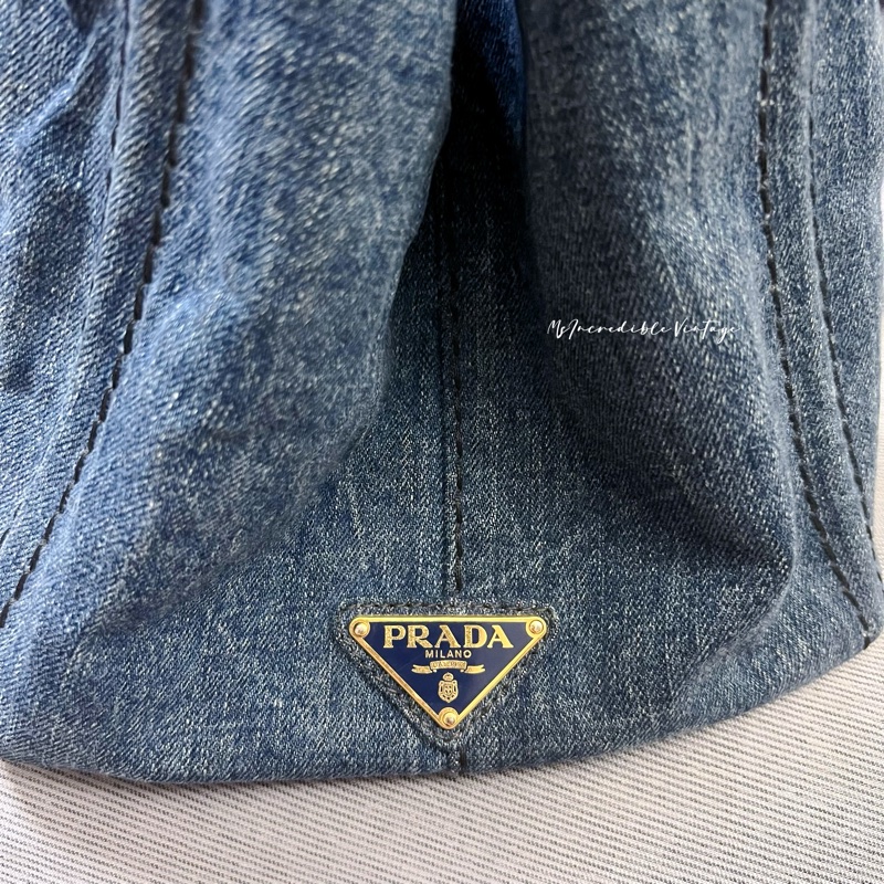 Prada Denim Handbag 牛仔 丹寧 布袋-3