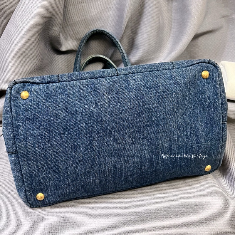 Prada Denim Handbag 牛仔 丹寧 布袋-6
