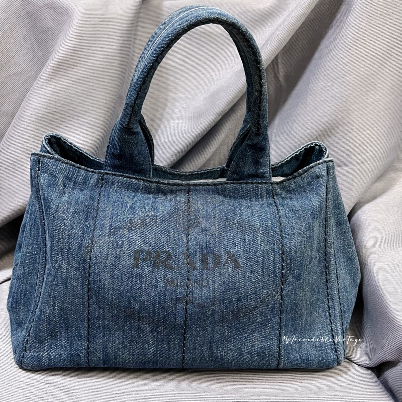 Prada Denim Handbag 牛仔 丹寧 布袋-8