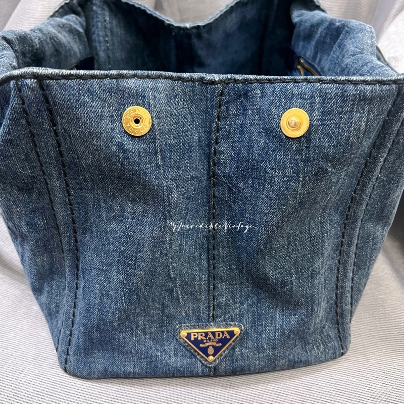 Prada Denim Handbag 牛仔 丹寧 布袋-13