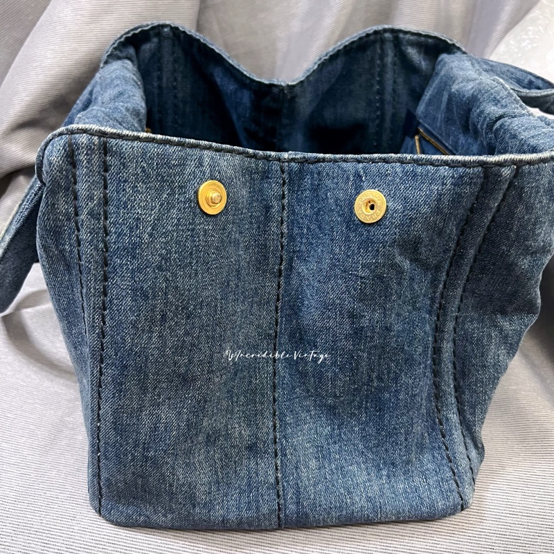 Prada Denim Handbag 牛仔 丹寧 布袋-14