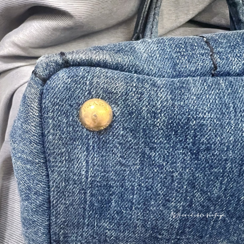 Prada Denim Handbag 牛仔 丹寧 布袋-17