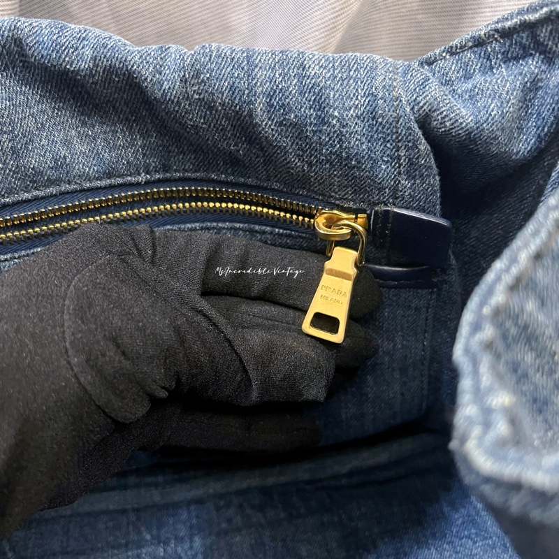 Prada Denim Handbag 牛仔 丹寧 布袋-23