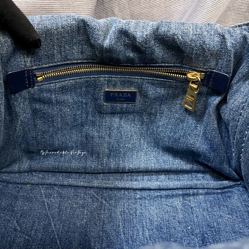 Prada Denim Handbag 牛仔 丹寧 布袋-27