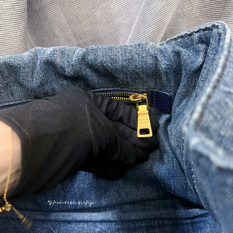 Prada Denim Handbag 牛仔 丹寧 布袋-28
