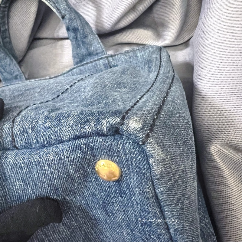 Prada Denim Handbag 牛仔 丹寧 布袋-32