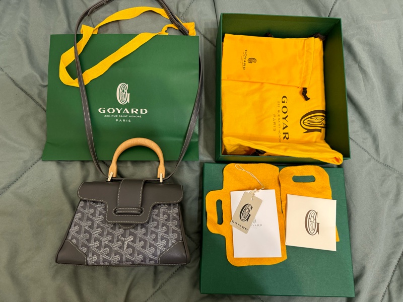 goyard Saigon mini灰色西貢包單肩側背單肩包-0