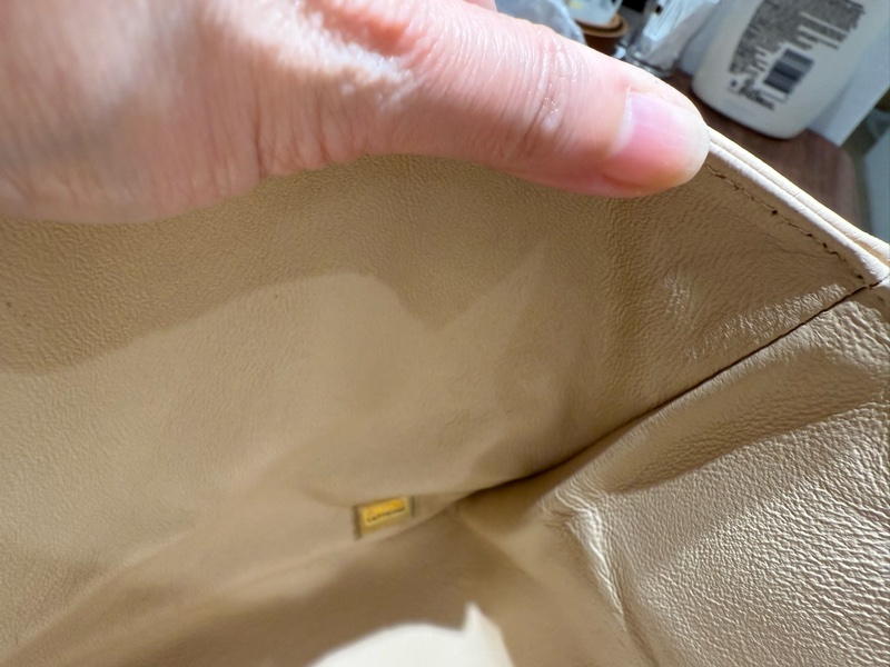 Chanel CF Jumble 經典大型口蓋包 (雙蓋) 淡奶茶金扣 荔皮-12