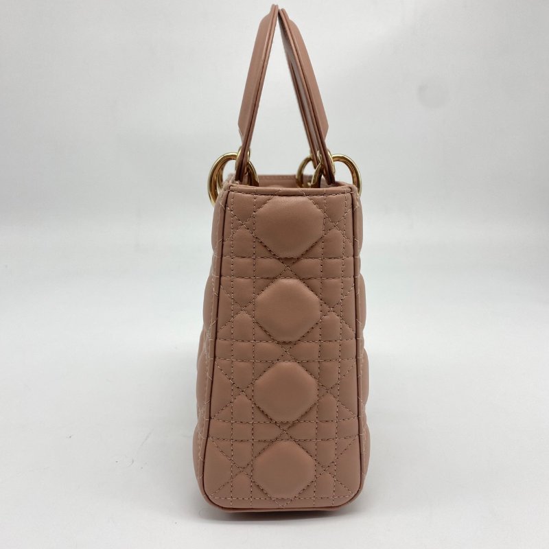 Christian Dior 胭脂色全皮MY ABCDior 四格黛妃/肩背包/二用包-3