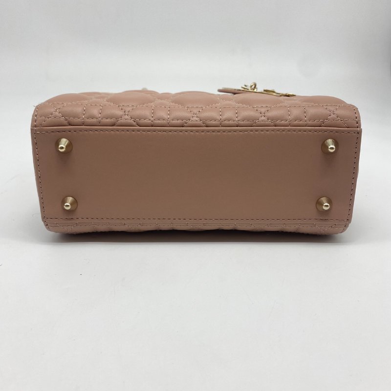 Christian Dior 胭脂色全皮MY ABCDior 四格黛妃/肩背包/二用包-5