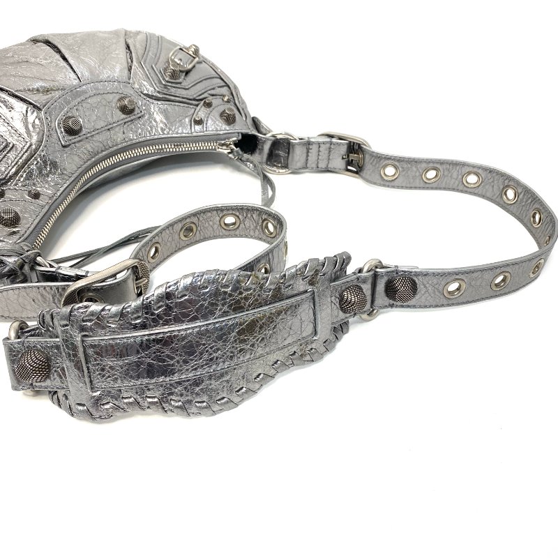 △ Balenciaga 巴黎世家 Le Cagole XS Silver Metallized Arena Lambskin Shoulder Bag 銀色金屬化小羊皮肩揹袋 671309 - 247007567-19