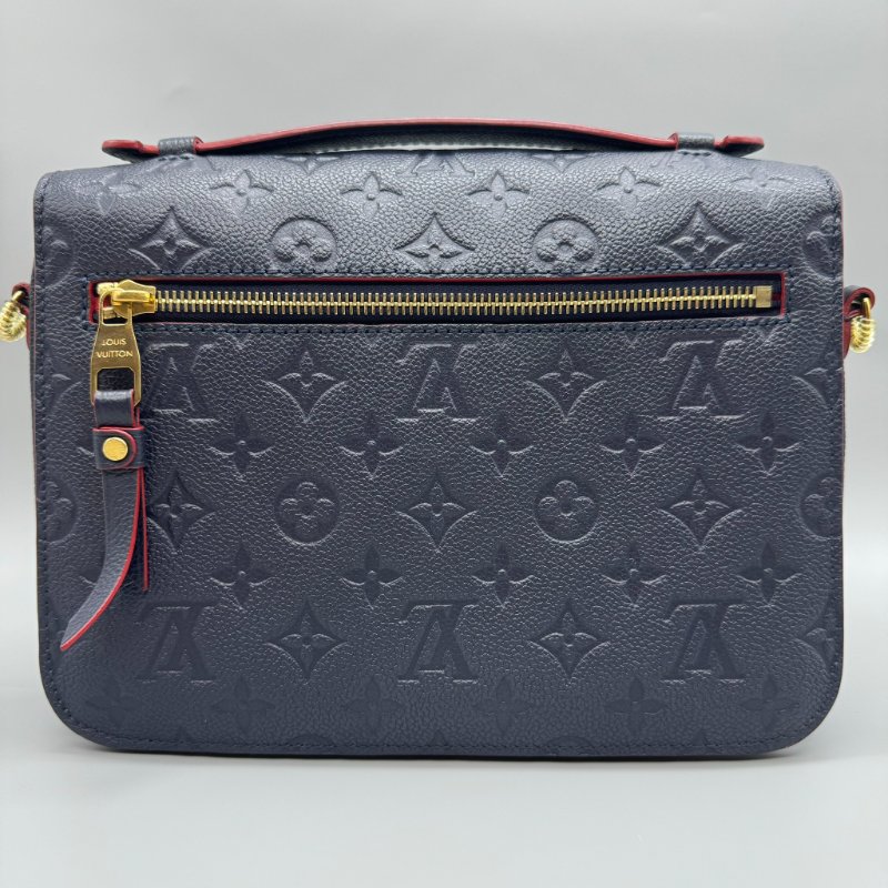 LV 郵差包 皮壓紋午夜藍-4