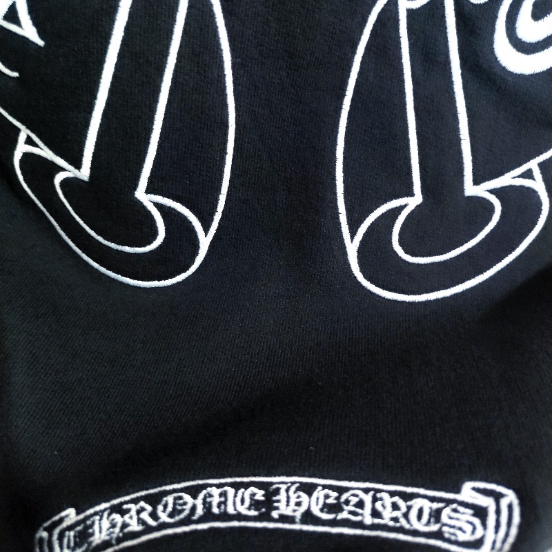 Chrome Hearts克羅心x滾石聯名刺繡版拉鏈帽衫-12