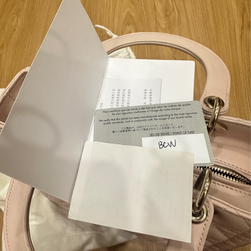 五格lady Dior黛妃包 粉(不含絲帶 可議-18