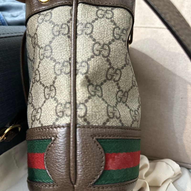 GUCCI 經典 Ophidia GG 印花帆布迷你水桶包-12