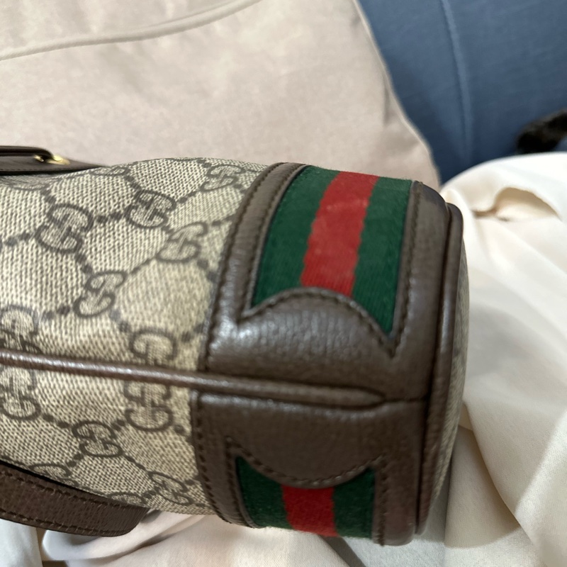 GUCCI 經典 Ophidia GG 印花帆布迷你水桶包-15