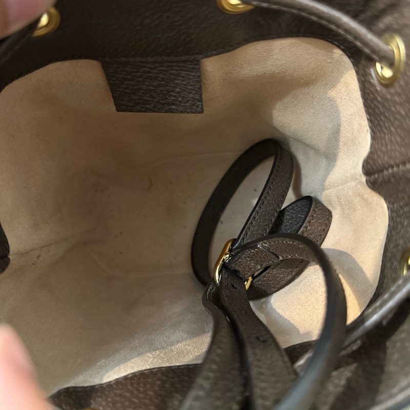 GUCCI 經典 Ophidia GG 印花帆布迷你水桶包-19