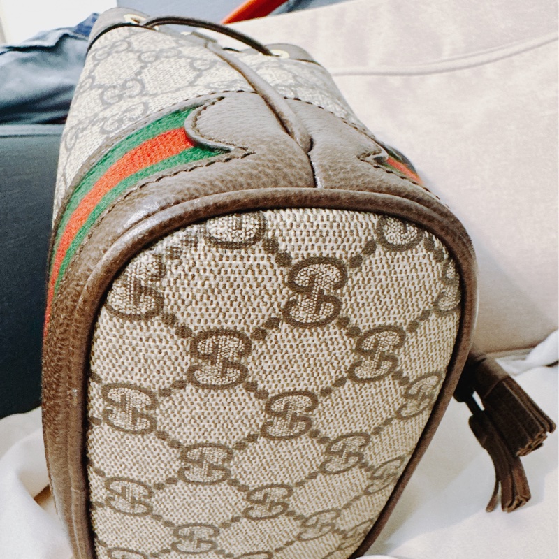 GUCCI 經典 Ophidia GG 印花帆布迷你水桶包-23