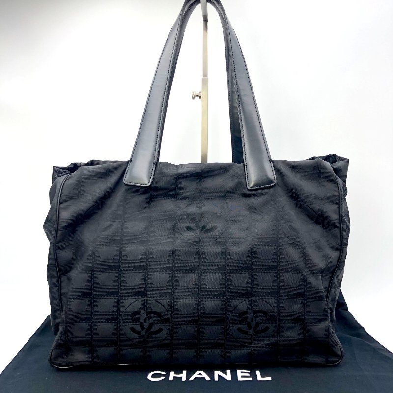 Chanel New Travel Line MM 托特包,香奈兒,冰格包,尼龍包,單肩包,逛街包,二手真品,正品,現貨-1