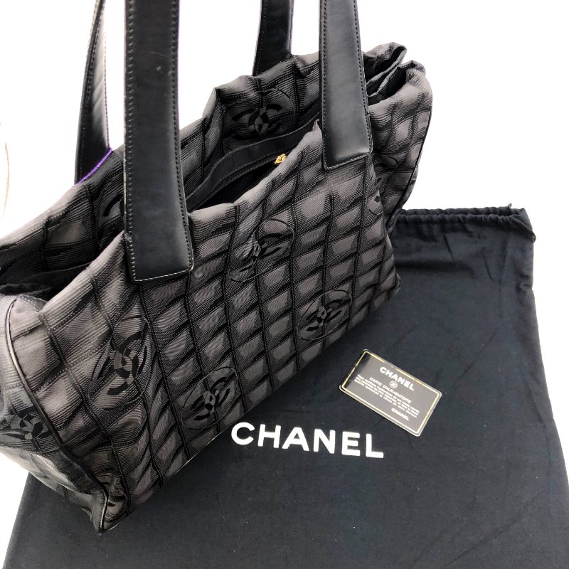 Chanel New Travel Line MM 托特包,香奈兒,冰格包,尼龍包,單肩包,逛街包,二手真品,正品,現貨-6