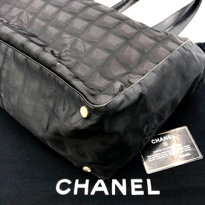 Chanel New Travel Line MM 托特包，香奈兒，冰格包，尼龍包，單肩包，逛街包，二手真品，正品，現貨-15