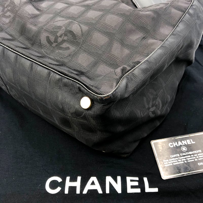 Chanel New Travel Line MM 托特包,香奈兒,冰格包,尼龍包,單肩包,逛街包,二手真品,正品,現貨-17