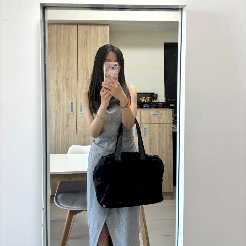 Chanel New Travel Line MM 托特包,香奈兒,冰格包,尼龍包,單肩包,逛街包,二手真品,正品,現貨-18