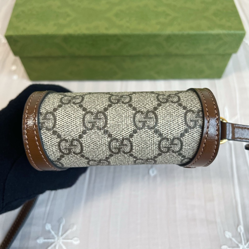 GUCCI 1955 手機包 mini 迷你經典老花馬銜扣-8