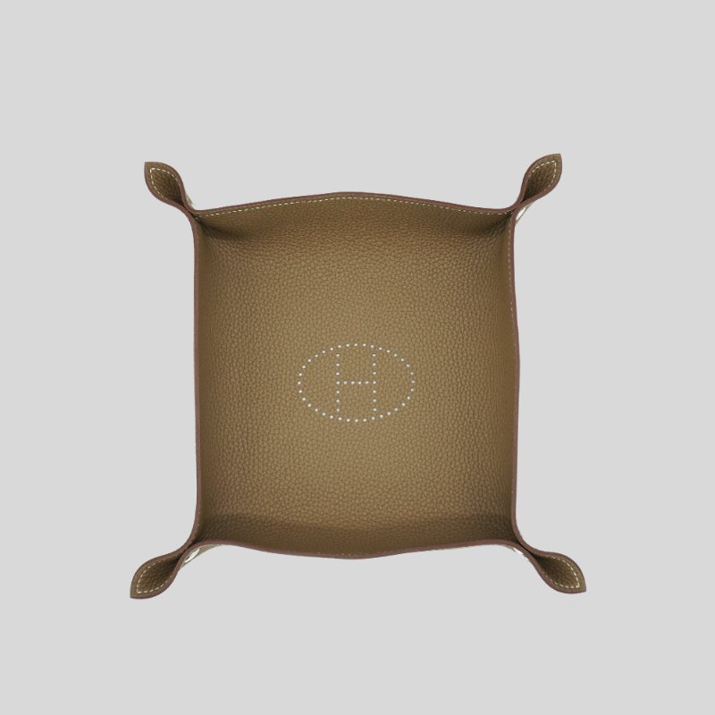 Hermes 牛皮H置物盤-大(大象灰)-1